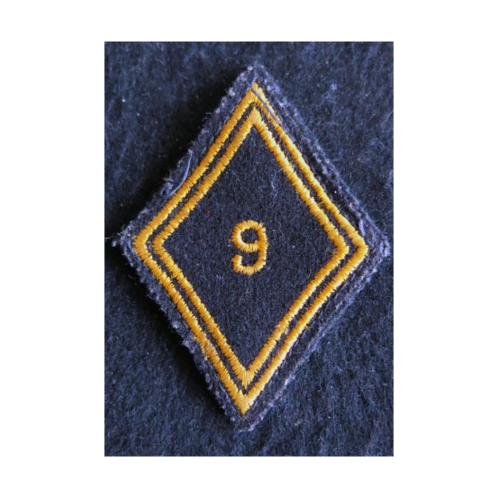 LOSANGE DE BRAS MODÈLE 45 : Ecusson modèle troupe du 9° régiment de chasseurs parachutistes après 1958