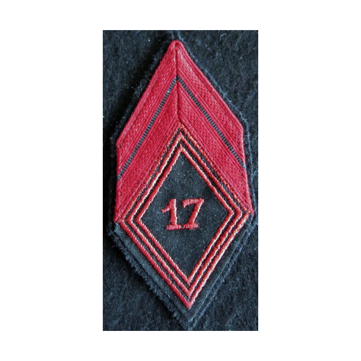 LOSANGE DE BRAS MODÈLE 45 : Ecusson de caporal du 17° régiment du génie parachutiste