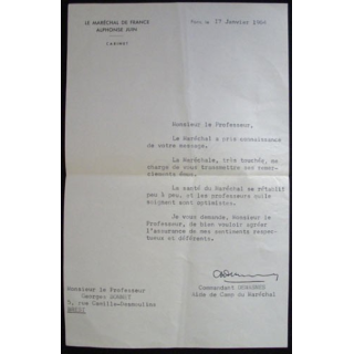 LETTRE ENTÊTE DU MARÉCHAL DE FRANCE JUIN SIGNÉ CDT DEWASNES