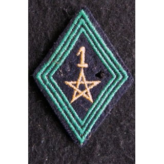LOSANGE DE BRAS MODÈLE 45 : modèle sous officiers du 1° régiment de tirailleurs marocains (1° modèle) INDO