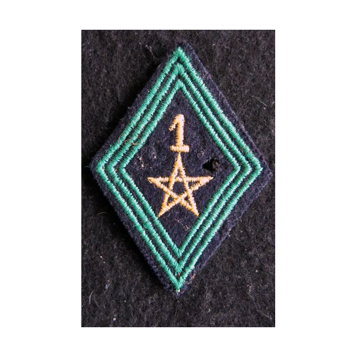 LOSANGE DE BRAS MODÈLE 45 : modèle sous officiers du 1° régiment de tirailleurs marocains (1° modèle) INDO