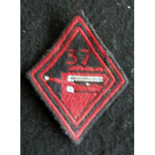 LOSANGE DE BRAS MODÈLE 45 :  modèle troupe du 37° bataillon mixte d'équipage d'ouvrage Infanterie