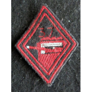 LOSANGE DE BRAS MODÈLE 45 :  modèle troupe du 37° bataillon mixte d'équipage d'ouvrage Infanterie