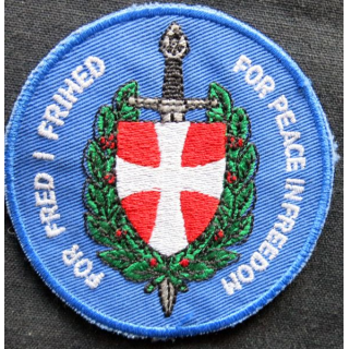 PATCH Royal Danish Army : " For Fred i Frihed " patch tissus " Pour la Paix et la Liberté " UNIFIL (FINUL)