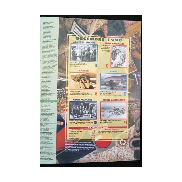 ARMES MILITARIA Magazine n° 161 de décembre 1998 sur les galons