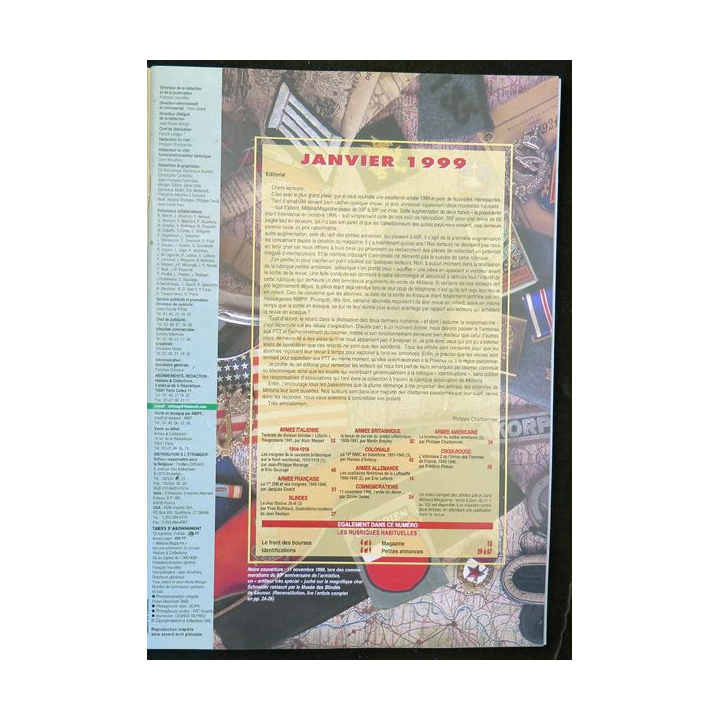 ARMES MILITARIA Magazine n° 162 de janvier 1999 sur la colo en Indo
