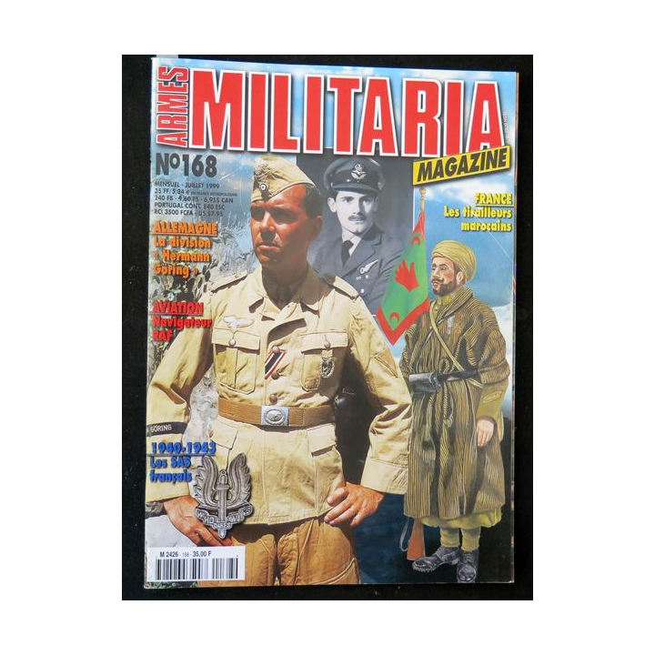 ARMES MILITARIA Magazine n° 168 de juillet 1999 sur les SAS français