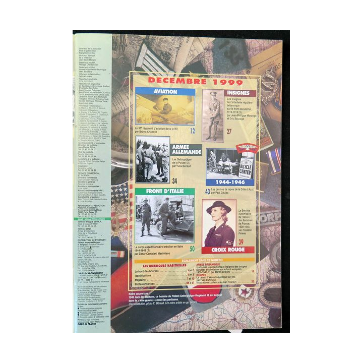 ARMES MILITARIA Magazine n° 173 de décembre 1999 sur les conductrices croix rouge