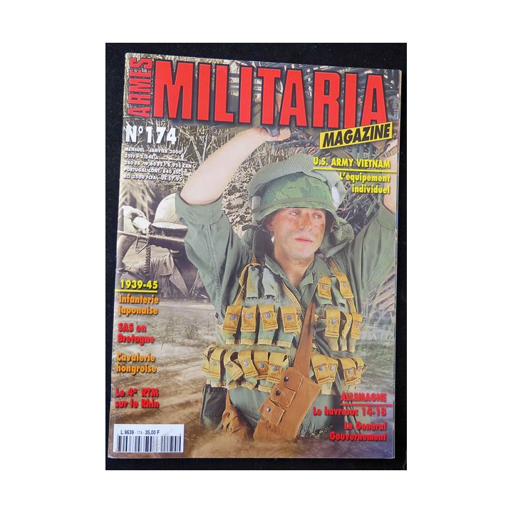 ARMES MILITARIA Magazine n° 174 de janvier 2000 sur l'infanterie japonaise