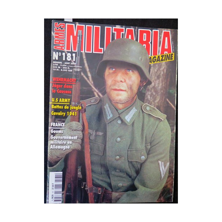 ARMES MILITARIA Magazine n° 181 de août 2000 sur les Goums
