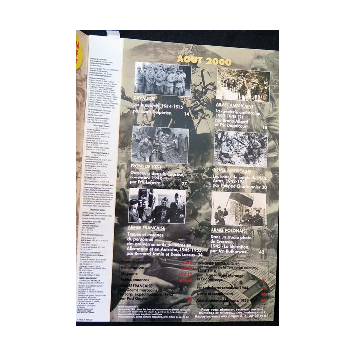 ARMES MILITARIA Magazine n° 181 de août 2000 sur les Goums