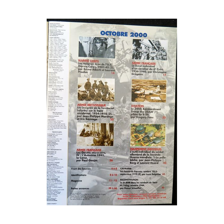 ARMES MILITARIA Magazine n° 183 de octobre 2000 sur les RTM 1944