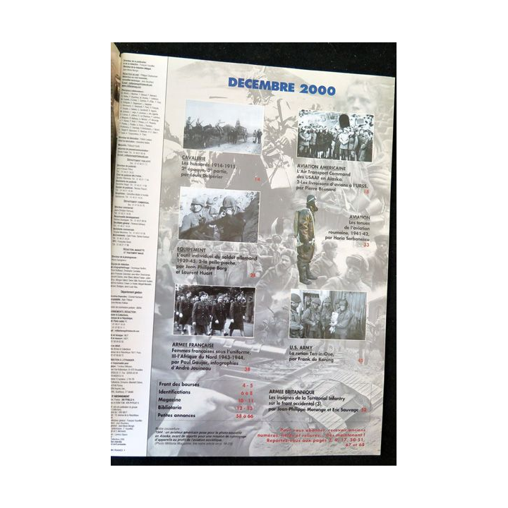 ARMES MILITARIA Magazine n° 185 de décembre 2000 sur les Hussards français
