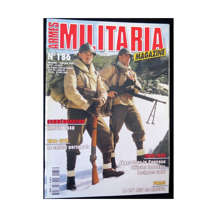 ARMES MILITARIA Magazine n° 186 de janvier 2001 sur Narvik 1940