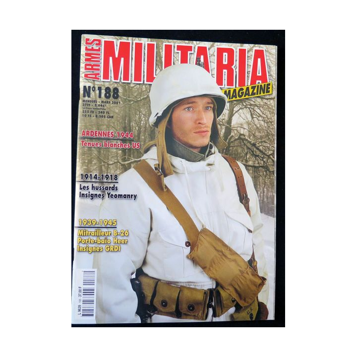 ARMES MILITARIA Magazine n° 188 de mars 2001 sur Ardennes 1944