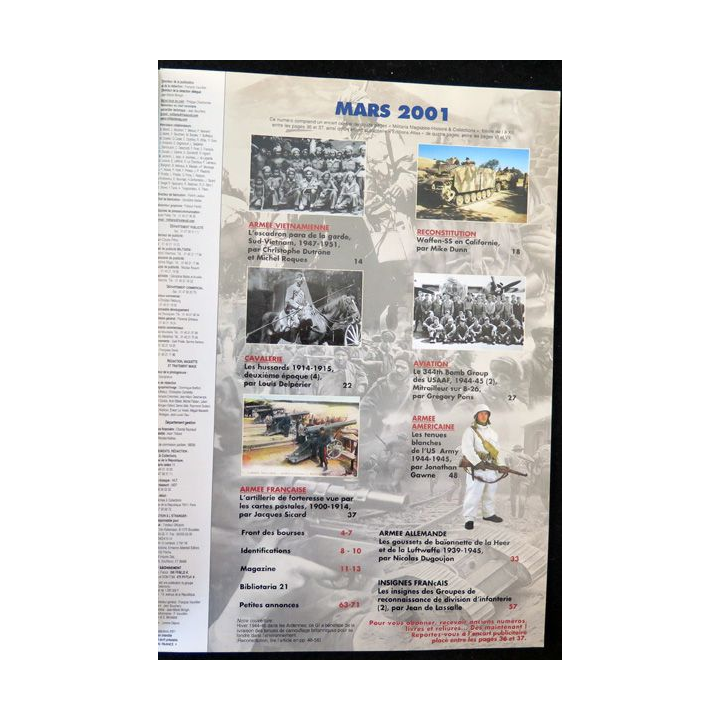 ARMES MILITARIA Magazine n° 188 de mars 2001 sur Ardennes 1944