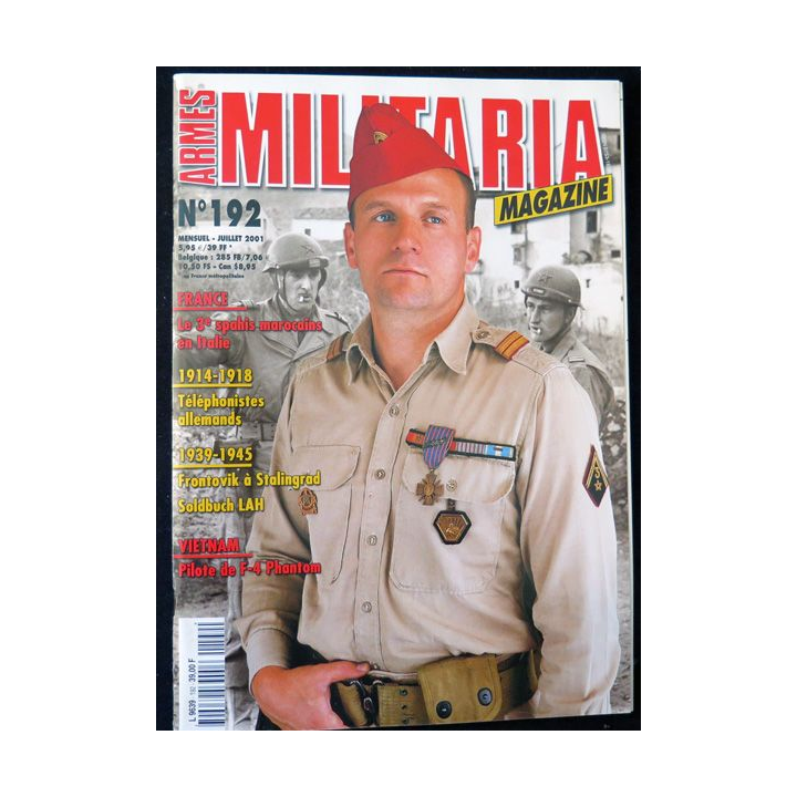 ARMES MILITARIA Magazine n° 192 de juillet 2001 sur 3° RSM Italie