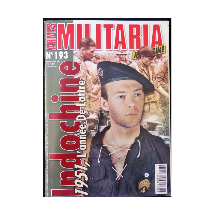 ARMES MILITARIA Magazine n° 193 de août 2001 sur l'Indochine