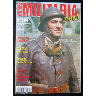 ARMES MILITARIA Magazine n° 194 de septembre 2001 sur l'Indochine