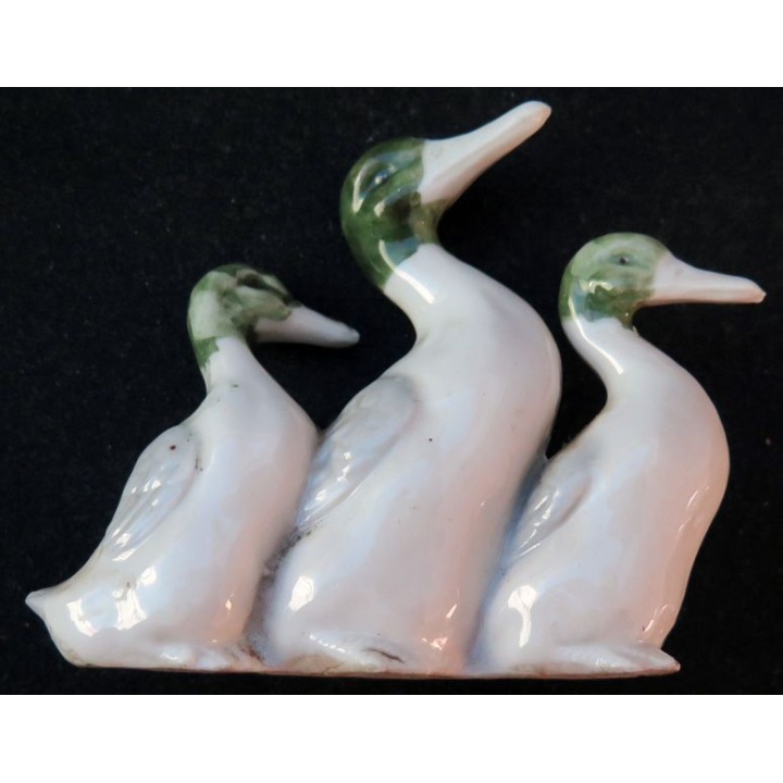 Lot de 3 canards en céramique hauteur 8 cm et longueur 9,5 cm