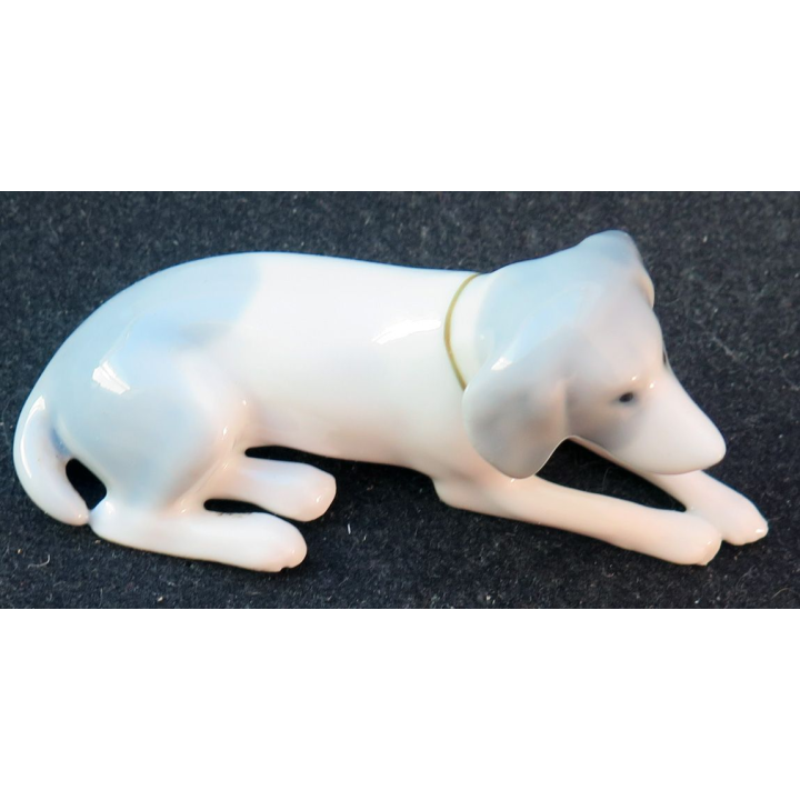 chien en céramique (3,5 x 7,5 cm)