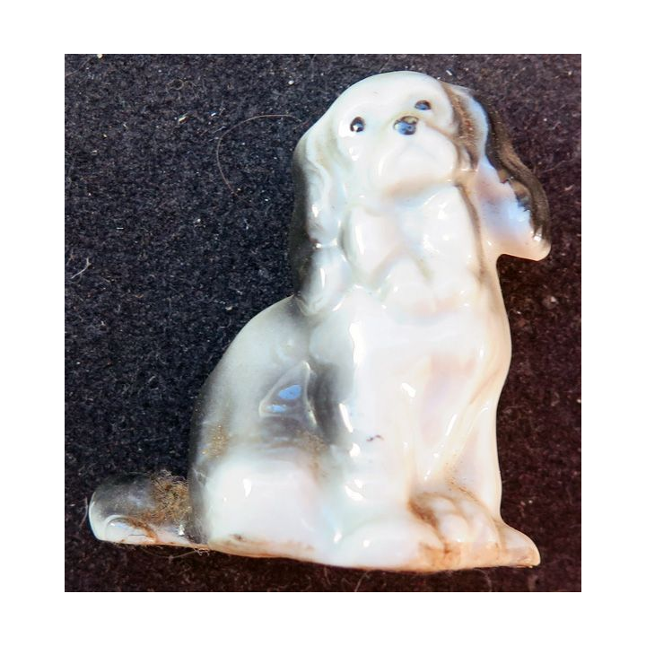 chien en céramique (4,5 x 4,2 cm)