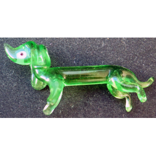 chien en verre (3,5 x 8,7 cm)