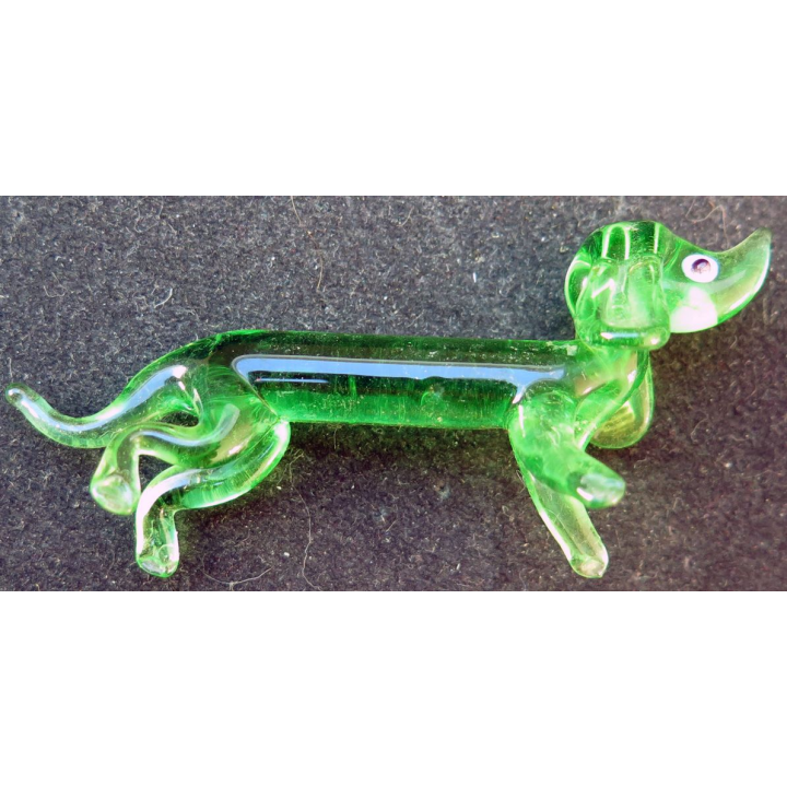 chien en verre (3,5 x 8,7 cm)
