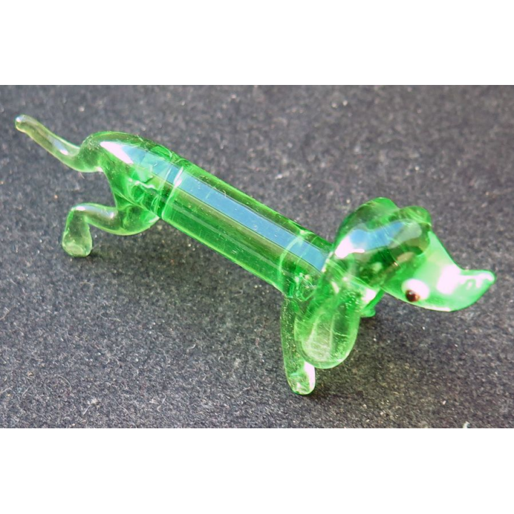 chien en verre (3,5 x 8,7 cm)