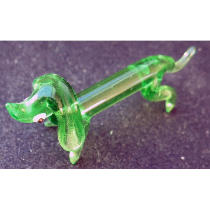 chien en verre (3,5 x 8,7 cm)