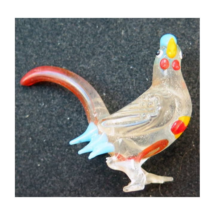 Coq en verre (4,5 x 5,7 cm)