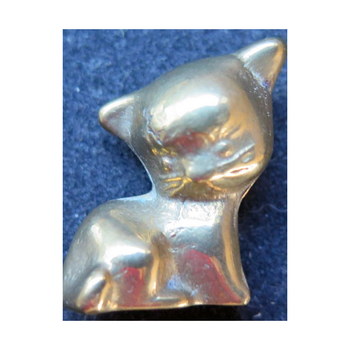 Petit chat en laiton (2,6 x 2,2 cm) 