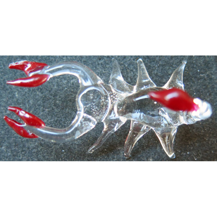 scorpion en verre (6 x 3 cm)