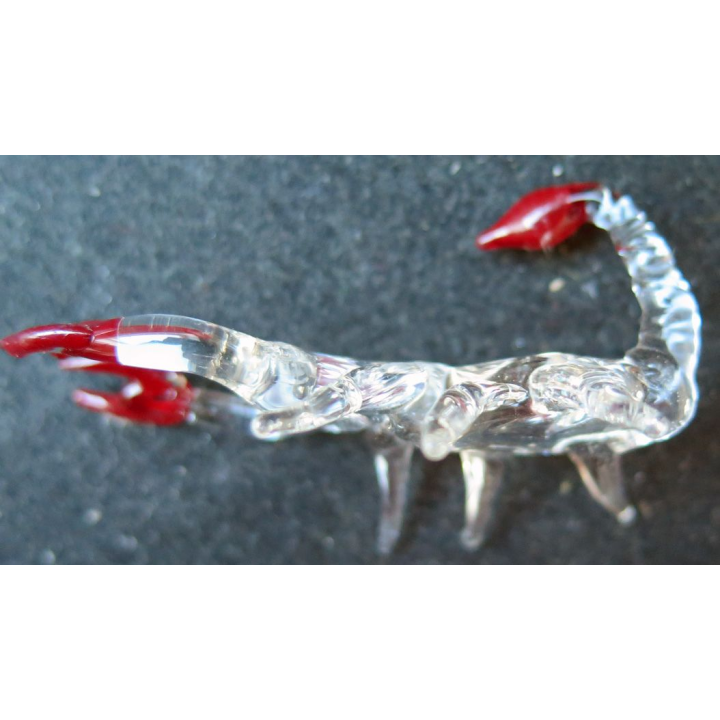scorpion en verre (6 x 3 cm)