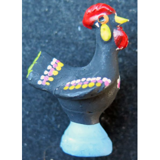 poule en bois peint (3,5 x 2,7 cm)