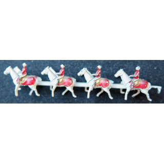 attelage de chevaux en fer peint  (8 x 1,2 cm)