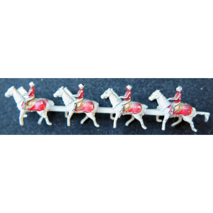 attelage de chevaux en fer peint  (8 x 1,2 cm)