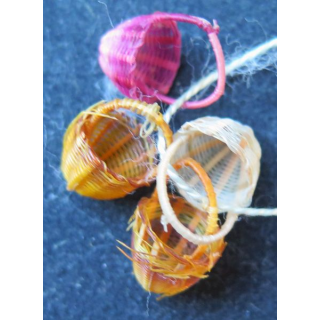 lot de 4 petits paniers en osier de 1,5 cmde hauteur