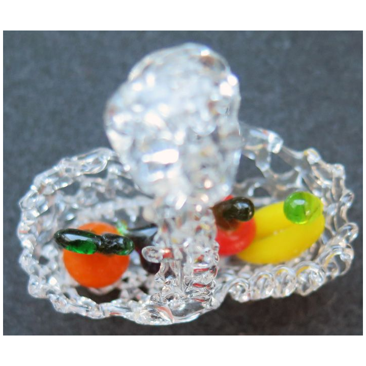 corbeille de  fruits en verre (5 x 4,5 cm)