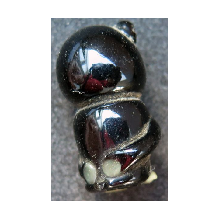 chouette en verre avec éclat  (3 x 1,5 cm)