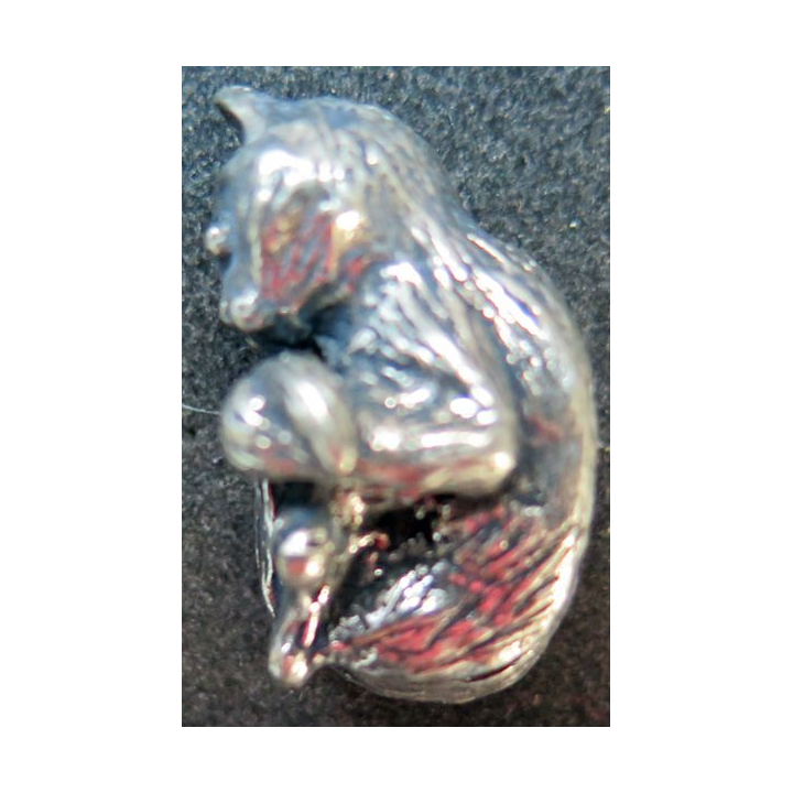 chat en métal  (2,5 x 1,5 cm)