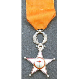 MAROC : Ordre de chevalier du Ouissam Alaouite en argent en émail