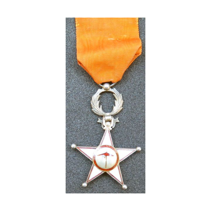 MAROC : Ordre de chevalier du Ouissam Alaouite en argent en émail