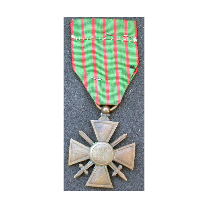 Croix de guerre 1914-1918 avec trois citations 1 palme et 2 étoiles