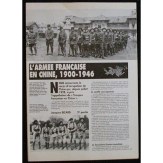 CLASSEUR D'ARTICLES SUR INSIGNES DE L'ARMEE FR EN CHINE ET INDO