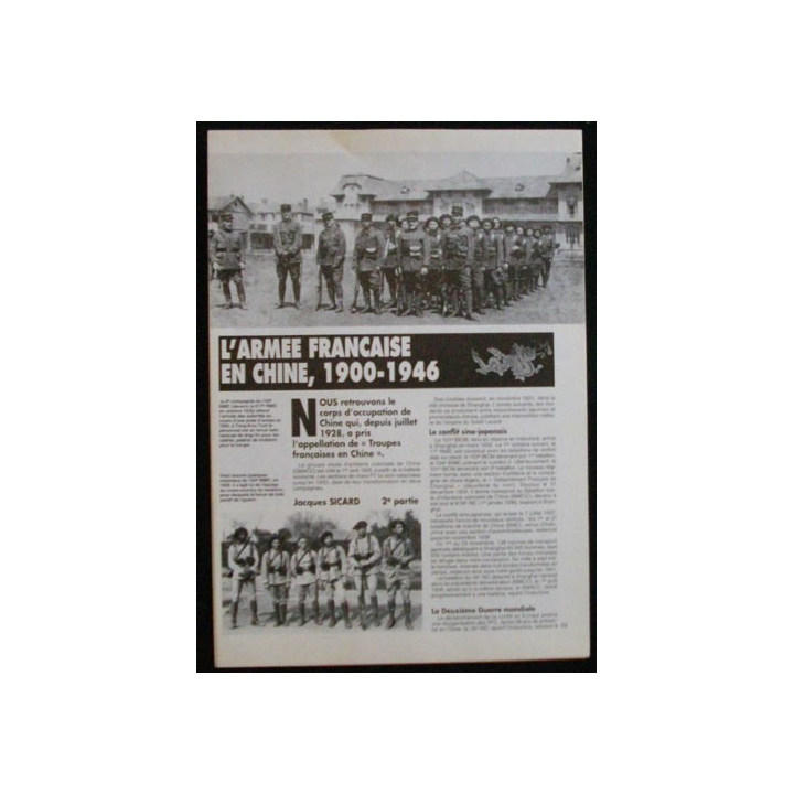 CLASSEUR D'ARTICLES SUR INSIGNES DE L'ARMEE FR EN CHINE ET INDO