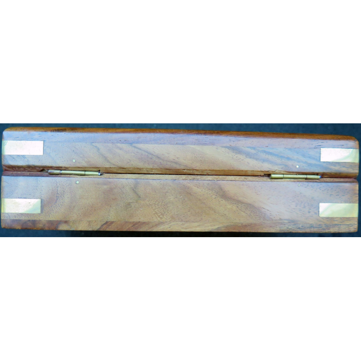 Boite marine en bois et laiton incrusté d'une ancre 17 x 9 x 4 cm