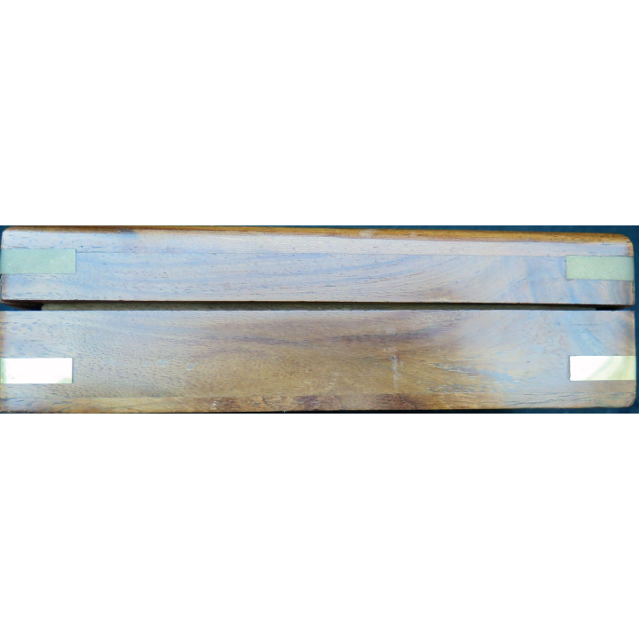 Boite marine en bois et laiton incrusté d'une ancre 17 x 9 x 4 cm