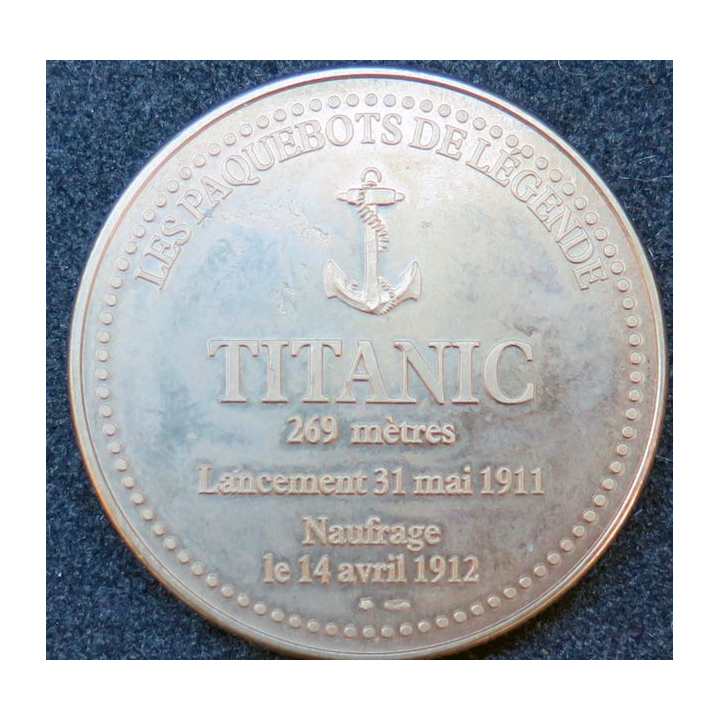 Médaille du Titanic les paquebots de légende white star line diamètre 4 cm