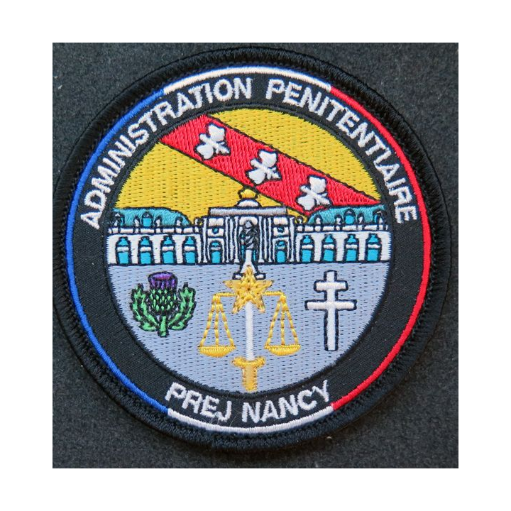 Insigne tissu de l'adlministration pénitentiaire PREJ Nancy sur scratch
